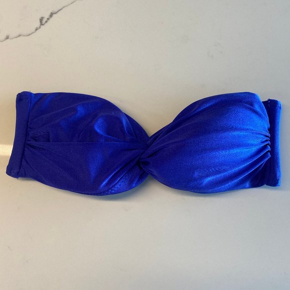 Saphire blue strapless bikini top - Picture 1 of 6